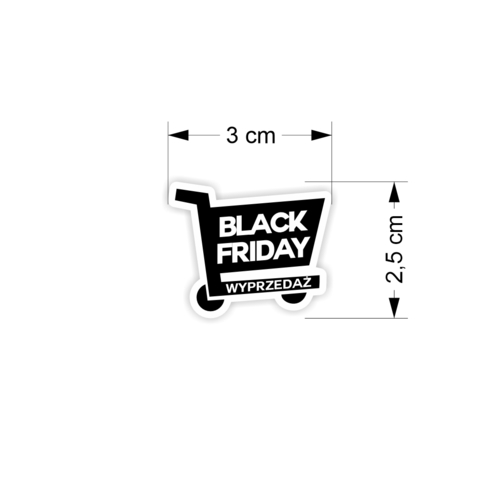 Zdjęcie produktu Pin Black Friday do cenówek 35 mm – znaczniki promocyjne do sklepu ekspozycji lad chłodniczych – zestaw 10 sztuk 3