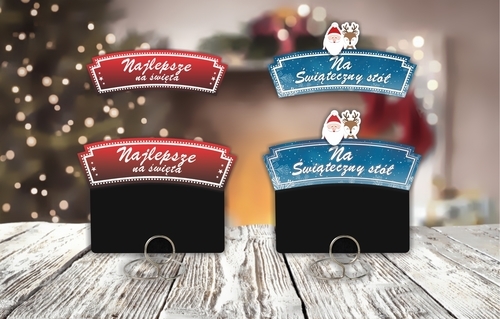 Zdjęcie produktu Nakładki na cenówki 110x30 mm – Na Świąteczny Stół – etykiety promocyjne do sklepu lad chłodniczych ekspozycji – zestaw 10 sztuk 3