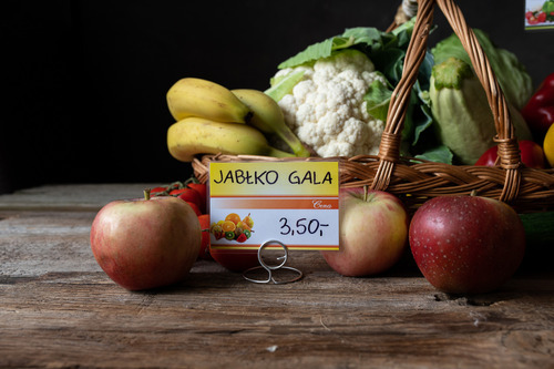 Zdjęcie produktu Etykiety cenowe laminowane OWOCE 65x95 mm  - do owoców i produktów świeżych w warzywniakach delikatesach supermarketach i na targowiskach 50 sztuk 3