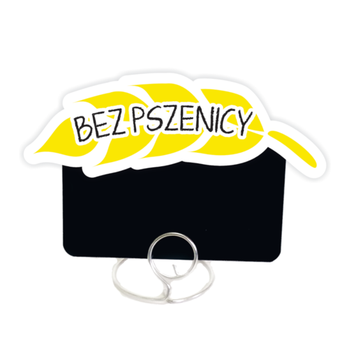 Zdjęcie produktu Nakładki reklamowe na cenówki BEZ PRZENICY – duże piny 110x30 mm 10 sztuk 5