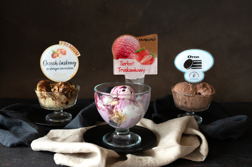 Zdjęcie produktu Cenówki smakówki wtykacze do lodów z logo - 30 sztuk personalizowane oznaczenia smaków z atestem indywidualny kształt 6