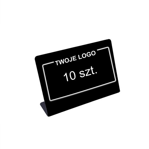 Zdjęcie produktu Cenówki kredowe stojące z logo A7 poziome – zestaw 10 sztuk elegancka tabliczka do restauracji sklepu gastronomi i eventów 4