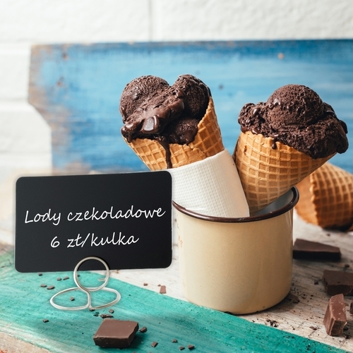 Zdjęcie produktu Cenówki kredowe czarne 55x90 mm – zestaw 50 sztuk etykiety tabliczki cenowe do sklepów, kawiarni, kwiaciarni 6