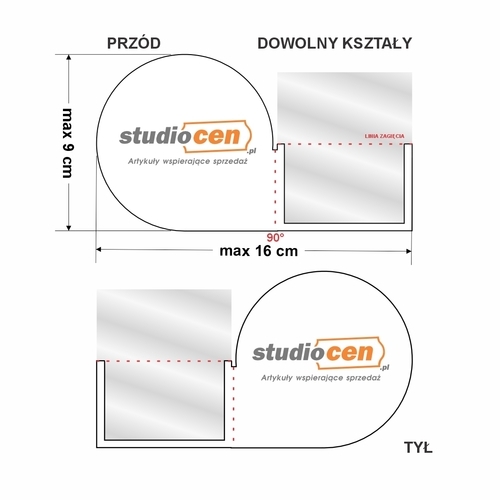 Zdjęcie produktu Shelfstopper reklamowy PCV 90×160 mm – personalizowany stoper półkowy 1000 sztuk 2