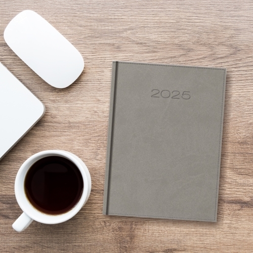 Zdjęcie produktu Kalendarz A5 dzienny z logo – zestaw 500 sztuk  personalizowany terminarz firmowy REGISTRY WYCINANE 5