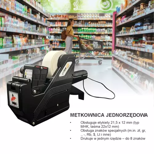 Zdjęcie produktu Metkownica numeryczna jednorzędowa PRICE GUN 2212-08 – Profesjonalne oznaczanie cen dat i serii  sklepy magazyny produkcja 5