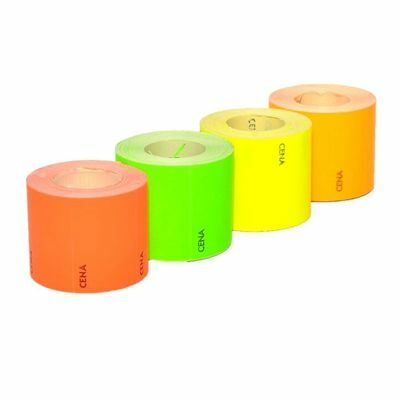 Zdjęcie produktu Etykiety cenowe samoprzylepne duże z nadrukiem CENA – pomarańczowe 51×29 mm 5 rolek 2