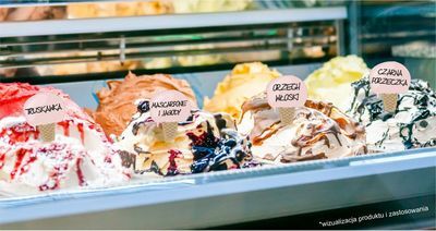 Zdjęcie produktu Cenówki smakówki z atestem – tabliczki wtykacze do lodów i produktów spożywczych zestaw 10 sztuk 121x70 mm 5