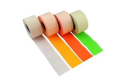 Zdjęcie produktu Taśma do metkownicy 28x29 mm CONTACT 3 pomarańczowa etykiety cenowe produktowe magazynowe 5 rolek  2