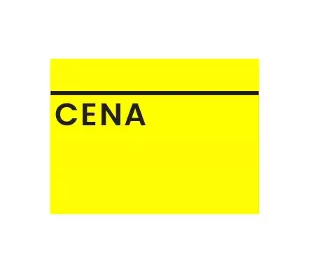 Zdjęcie produktu ROLKA CENOWA STANDARD, "C" 28X40, żółta, 5 rolek