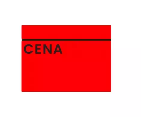 Zdjęcie produktu ROLKA CENOWA STANDARD, "C" 28X40, czerwona, 5 rolek